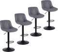 Bar Stools Set of 4, Swivel Counter Height Barstools by Youhauchair