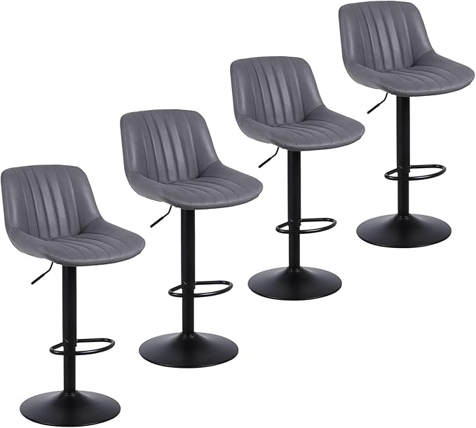 Bar Stools Set of 4, Swivel Counter Height Barstools by Youhauchair