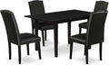 East West Furniture NOEN5-BLK-69 5 Piece Kitchen Table & Chairs Set Includes a by EastWestFurniture
