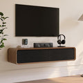 POVISON Fully-Assembled Minimalist Floating TV Stand, Modern Wall-Mounted by POVISON