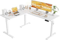 Agilestic 59 Inch L Shaped Standing Desk Adjustable Height, Electric Corner by Agilestic