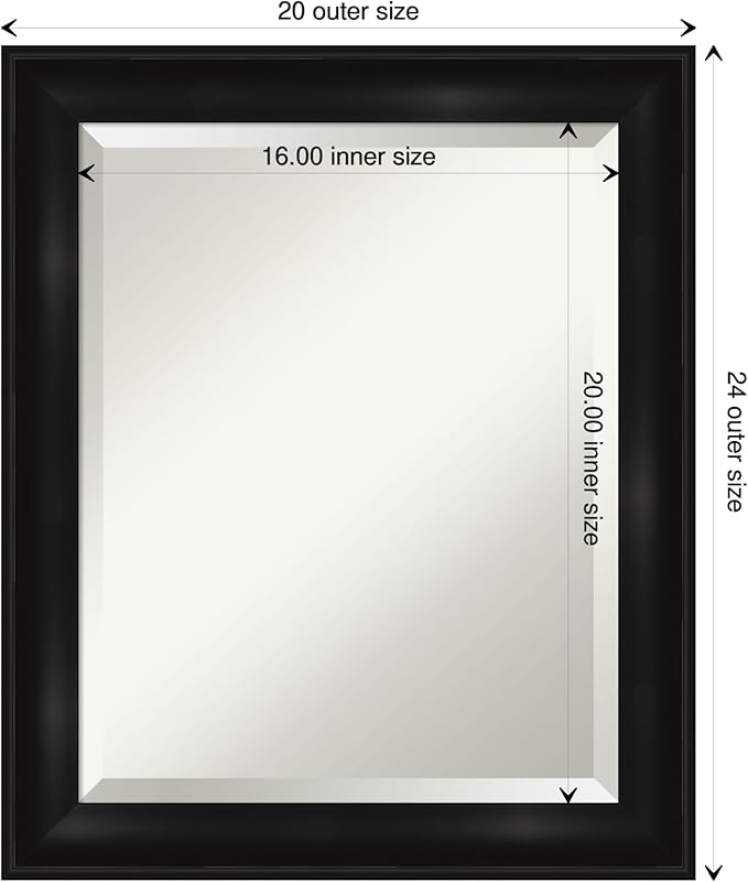Amanti Art Black Bathroom Mirror - Image 4