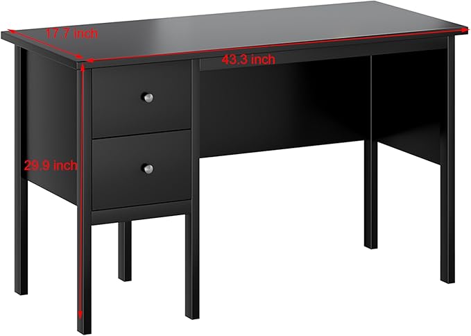 BHG Computer Desk with Drawers, Modern White Home Office Desk with Storage - Image 2