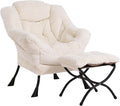 LITA Lazy Chair with Ottoman, Modern Accent Leisure Upholstered Sofa Chair by LITA