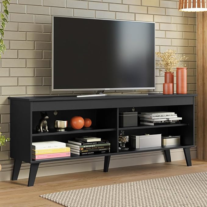 Madesa TV Stand Unit with 4 Shelves and Cable Management - Image 2