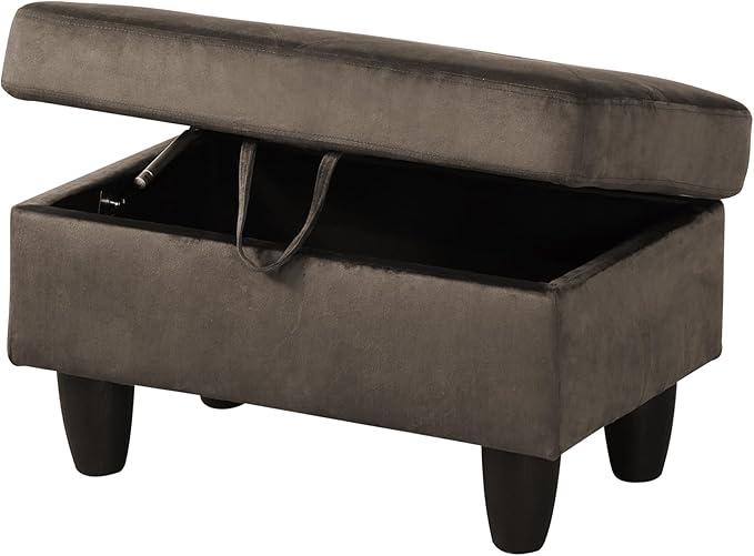 Grey L-Shaped 3-Piece Flannel Sofa - Image 5