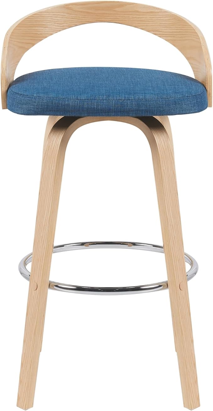 Armen Living Sonia Modern Swivel Bar Height Stool - Image 3