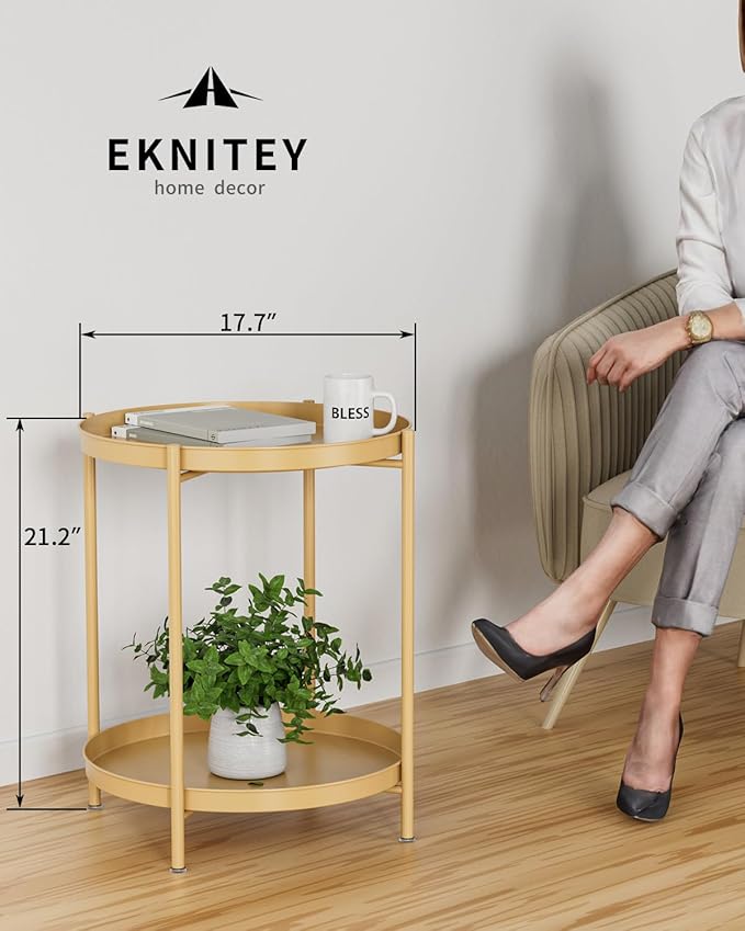 EKNITEY 2 Tier Side Table - Image 3