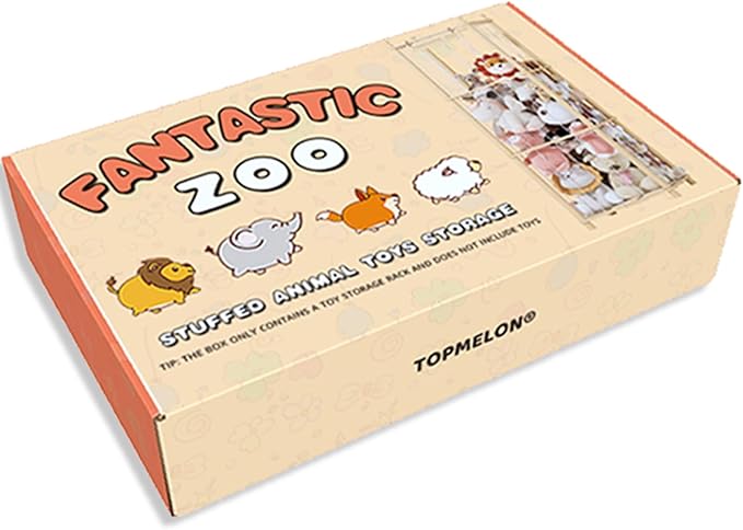 TOPMELON Stuffed Animal Zoo Storage, 16.8″ x 16.8″ x 53.6″ Large Capacity Plush - Image 7