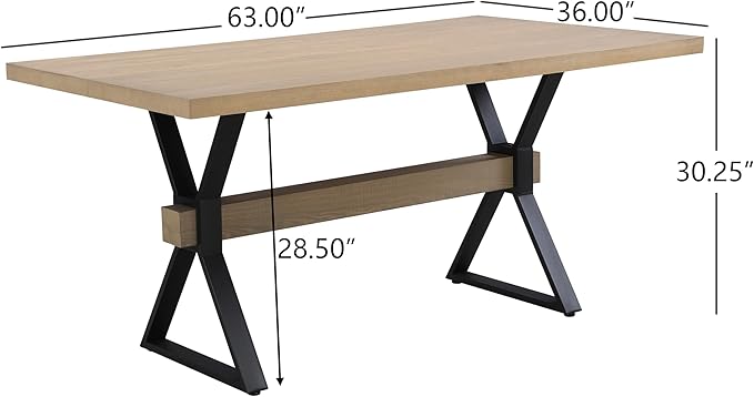 Christopher Knight Home Keyats 63 Inch Dining Table - Image 2