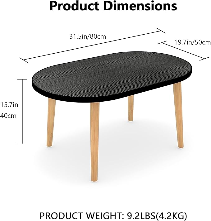Oval Coffee Table Low Table - Image 3