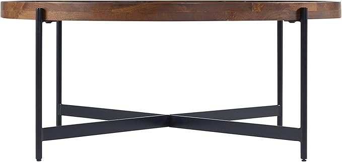 Brookline Solid Acacia Wood 42-Inch Round Coffee Table - Image 9