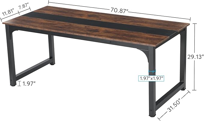 Tribesigns Modern Computer Desk, 70.8 x 31.5 inch Large Office Desk Computer - Image 3