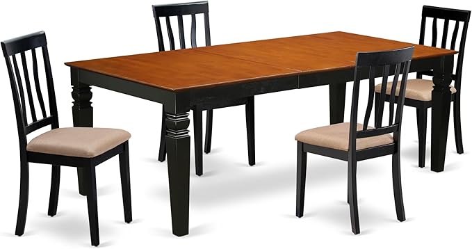 East West Furniture LGAN5-BCH-C 5 Piece Kitchen Table Set by EastWestFurniture