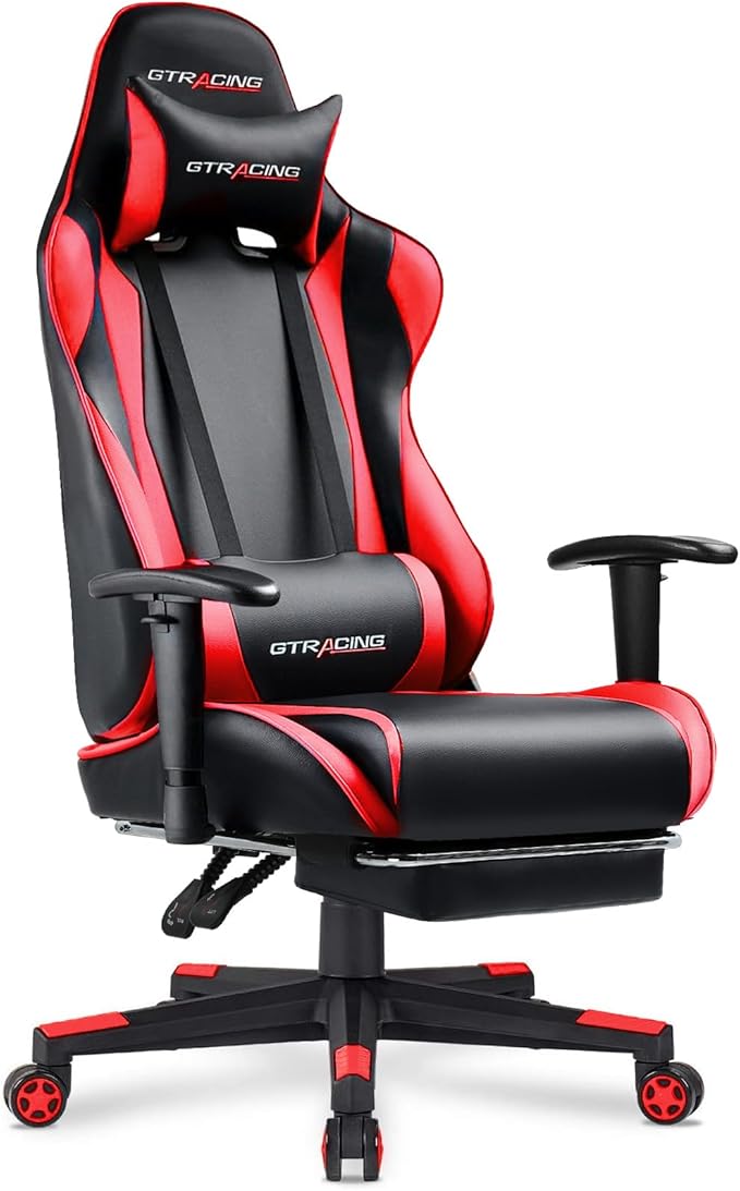 GTRACING Gaming Chair with Footrest, Ergonomic Computer Game Desk Chair by GtracingDirect