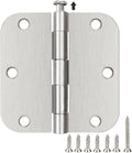 30 Pack Satin Nickle Door Hinges Brushed 3.5 Inch Interior Rounded 5/8" Radius by TDCHINGES