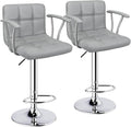 Bar Stools Set of 2, Armrest Adjustable Swivel Barstools by ERGOSEAT