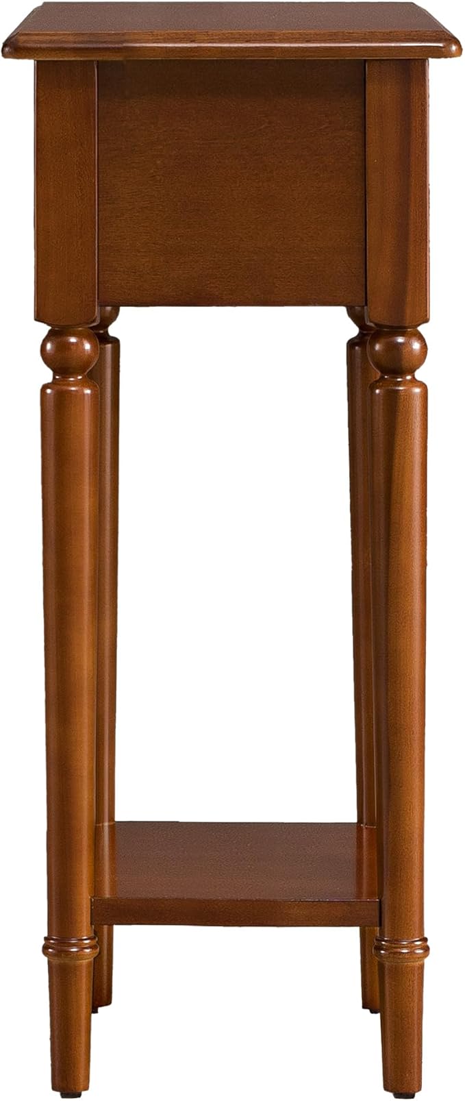 Leick Home Coastal End Table, Solid Wood, 1 Drawer, Bottom Display Shelf - Image 4