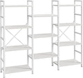 SUPERJARE Triple 4 Tier Bookshelf, Bookcase by SUPERJARE