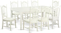 East West Furniture DOVE9-LWH-W 9 Piece Dining Room Furniture Set Includes a by EastWestFurniture