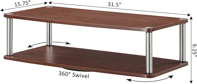 Convenience Concepts Designs2Go XL Two Tier Swivel Riser - Image 4