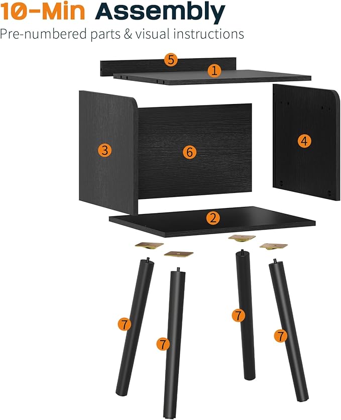 Yoobure Mid Century Modern Nightstand - Image 7