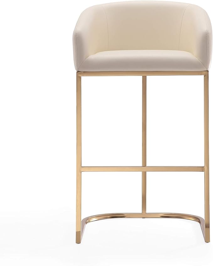Manhattan Comfort Louvre 30 Inch Mid Century Modern Counter Height Bar Stools - Image 6