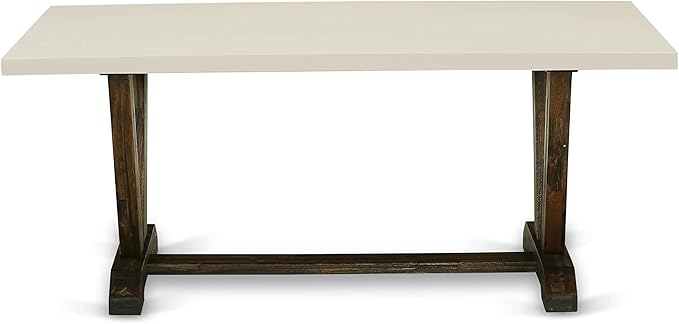 East West Furniture V727MZ716-7 7 Piece Dinette Set Consist of a Rectangle - Image 5