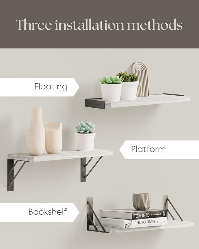 BAYKA Wall Shelves for Bedroom Decor, Floating Wall Shelves for Living Room - Image 7