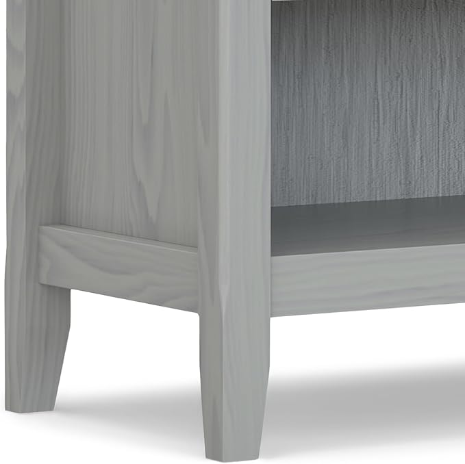 SIMPLIHOME Amherst SOLID WOOD 24 Inch Wide Traditional Bedside Nightstand Table - Image 11