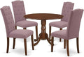 East West Furniture DLCE5-MAH-10 5 Piece Dining Room Table Set Includes a Round by EastWestFurniture