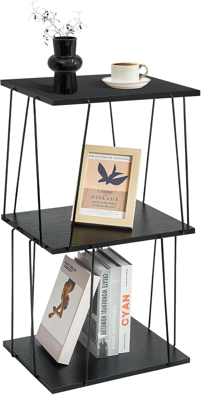 Tall Side Table, Small End Table, 29 inch High Accent Table, Bedside Table by KJGKKHOME