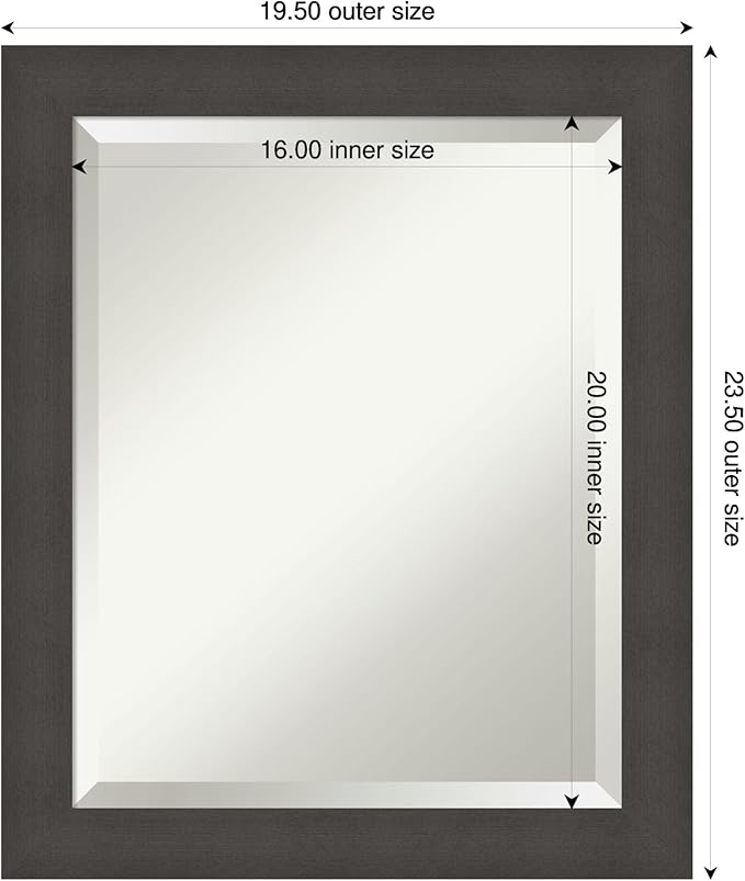Amanti Art Silver Bathroom Mirror - Image 4