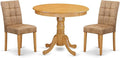 East West Furniture ANAS3-OAK-28 3 Piece Modern Dining Set consists A Dining by EastWestFurniture