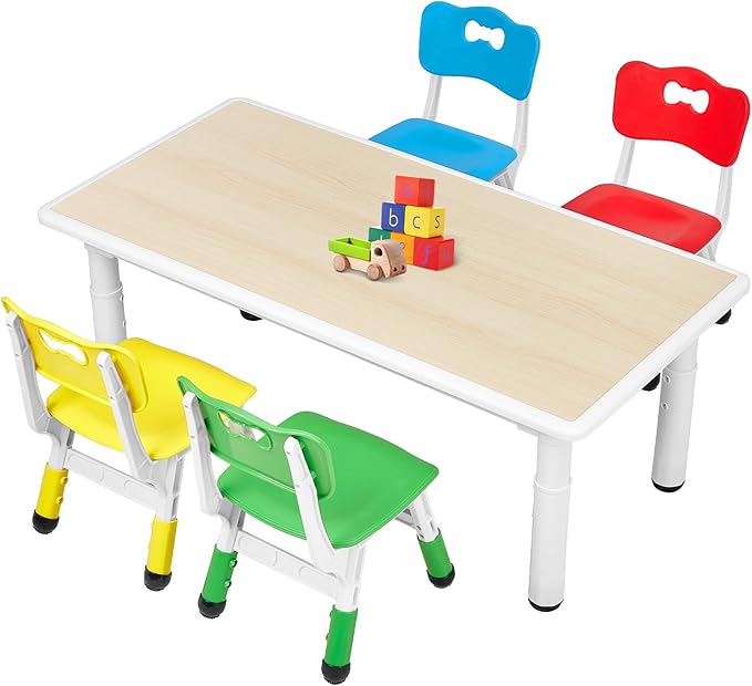 FUNLIO Kids Table and 4 Chairs Set by FUNLIO