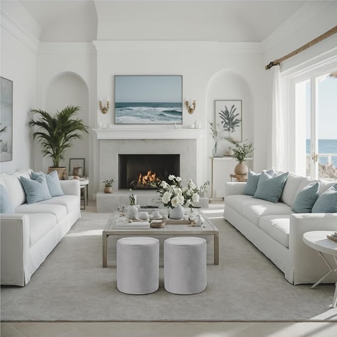 Get Set Style Modern Round Ottoman - Image 2