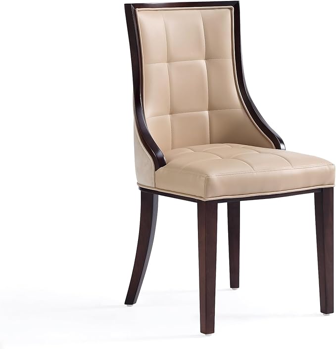 Manhattan Comfort Fifth Avenue Faux Leather Dining Chairs, Parsons Accent - Image 4