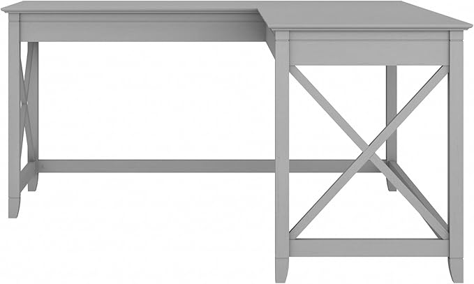 Bush Furniture Key West 60W Modern Farmhouse L Shaped Desk in Cape Cod Gray | - Image 8