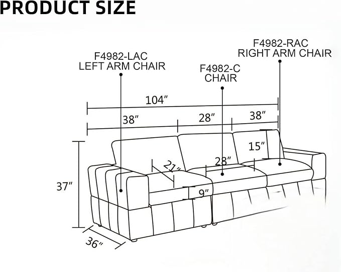 Sectional Couches for Living Room, Comfy Cloud Couch Loveseat Sofa - Image 2