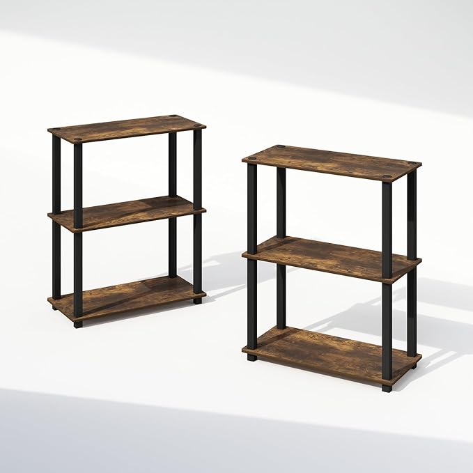 Furinno Turn-S-Tube 3-Tier Compact Multipurpose Shelf Display Rack by Furinno-FitsYourSpaceFitsYourBudget
