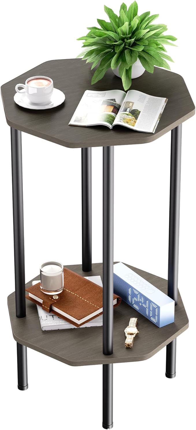 Side Table, Octagonal End Table by QLHousesuoH
