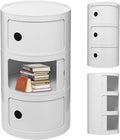 3 Tier Round with Storage, Modern Style Side Table by Unknown