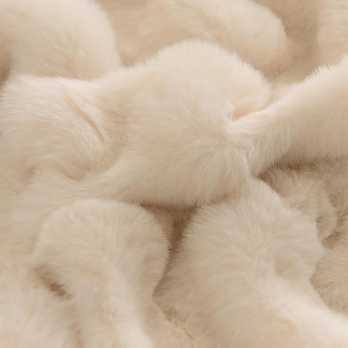 VM VOUGEMARKET Plush Faux Fur Couch Cover Thick Fluffy Fuzzy Sectional Sofa - Image 5