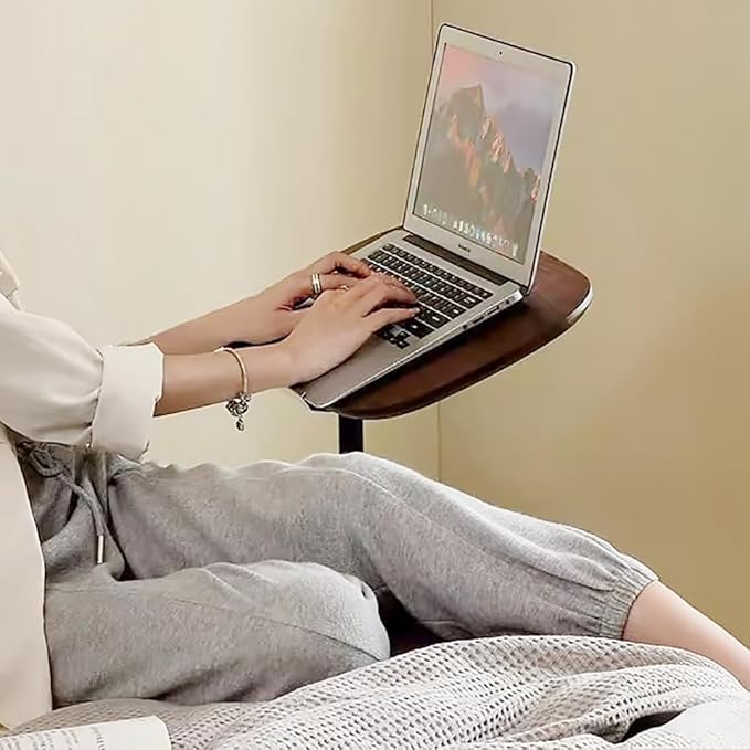Modern Minimalist C Shaped Side Table, Wooden Sofa Table - Image 5