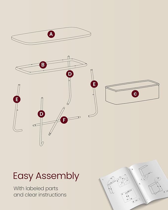 VASAGLE End Table, Small Bedside Table - Image 7