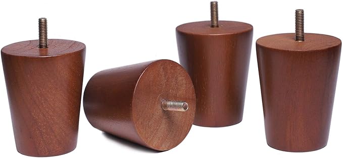 Round Wood Sofa/Couch/Chair/Ottoman Solid Wood Leg Walnut Finish - Image 3
