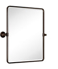 TEHOME 20x24'' Oil Rubbed Bronze Pivot Bathroom Vanity Mirror 24x20'' Metal by TEHOME