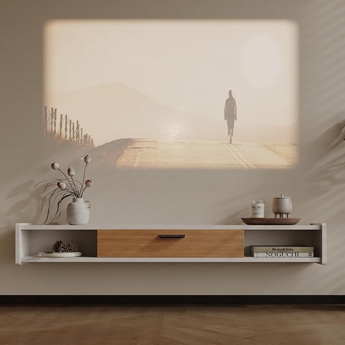 94'' Floating TV Stand, Wall Mounted TV Console, Floating TV Cabinet, Under TV by Unknown
