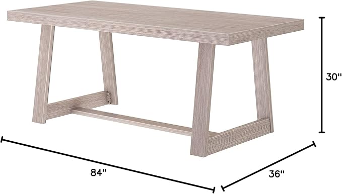 Plank+Beam 84 Inch Farmhouse Dining Table, Solid Wood Rustic Kitchen Table - Image 2