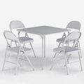 VECELO Portable Folding Card Table Square and Chair Set by VECELO